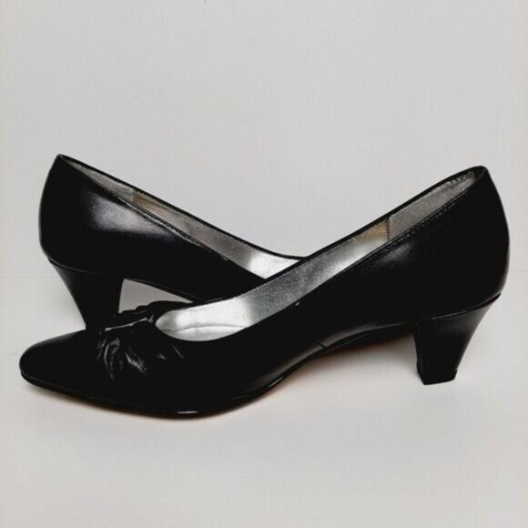 ROS HOMMERSON Black Leather Pumps Shoes Sz 5.5 M - Picture 9 of 11